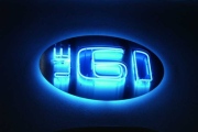 enseigne neon simple trait retro éclairage